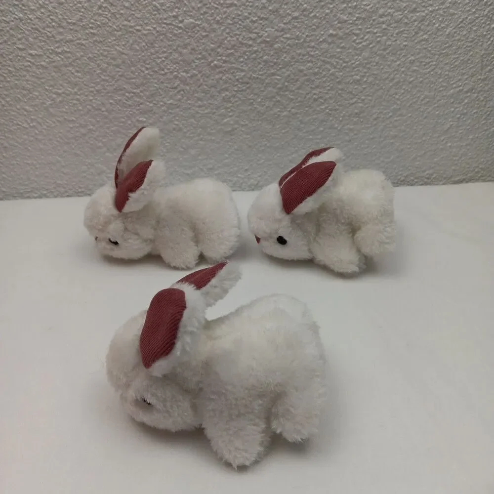 Interactive Hide and Seek Squeaky Dog Plush Toy Rabbit and Carrot 4-Pack